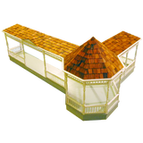 Dollhouse 31" Gazebo Wraparound Porch Kit(Left or Right)