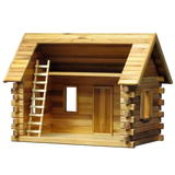 Lakeside Retreat Log Cabin Dollhouse Kit