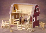 "Ruff 'n Rustic" All American Barn Dollhouse Kit