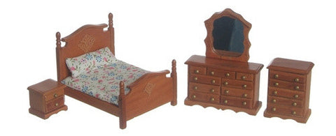 1/2" Pecan Bedroom set of 3