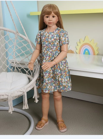 120CM real baby Original Masterpiece Doll toddler princess baby girl 3-4years old dress model ball jointed full body Bebe doll