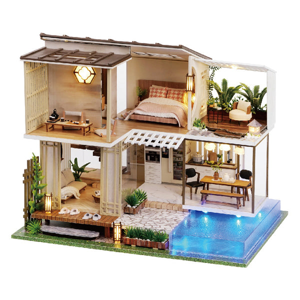 DIY Wooden House Assemble Dollhouse Kit Wooden Miniature Doll Houses M The Magical Dollhouse