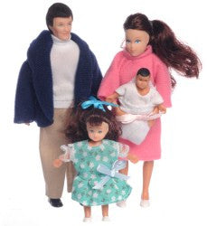 4Pc Modern Doll Family - Brunette