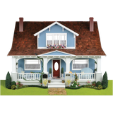 1 Inch Scale Classic Bungalow Dollhouse Kit