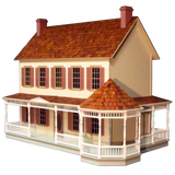 Dollhouse 31" Gazebo Wraparound Porch Kit(Left or Right)