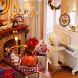 Christmas Diy Miniature Dollhouse Wooden Mini 3d
