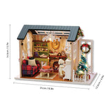 Christmas Diy Miniature Dollhouse Wooden Mini 3d