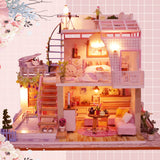 Dollhouse, Toy Family House with 7 pcs Furniture, Play Accessories