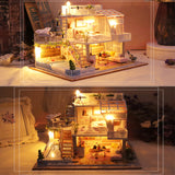 Dollhouse, Toy Family House with 7 pcs Furniture, Play Accessories