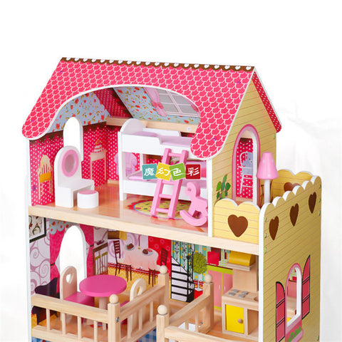 Pretend play dollhouse furniture toys Wooden dolls house kids girls to –  The Magical Dollhouse